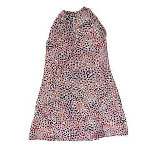Garnet Hill Confetti Dots Halter Style Swim Dress Size 8 Gray Summer Cruisewear